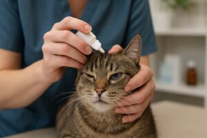 Como aplicar colírio para gatos com úlcera de córnea: passo a passo seguro