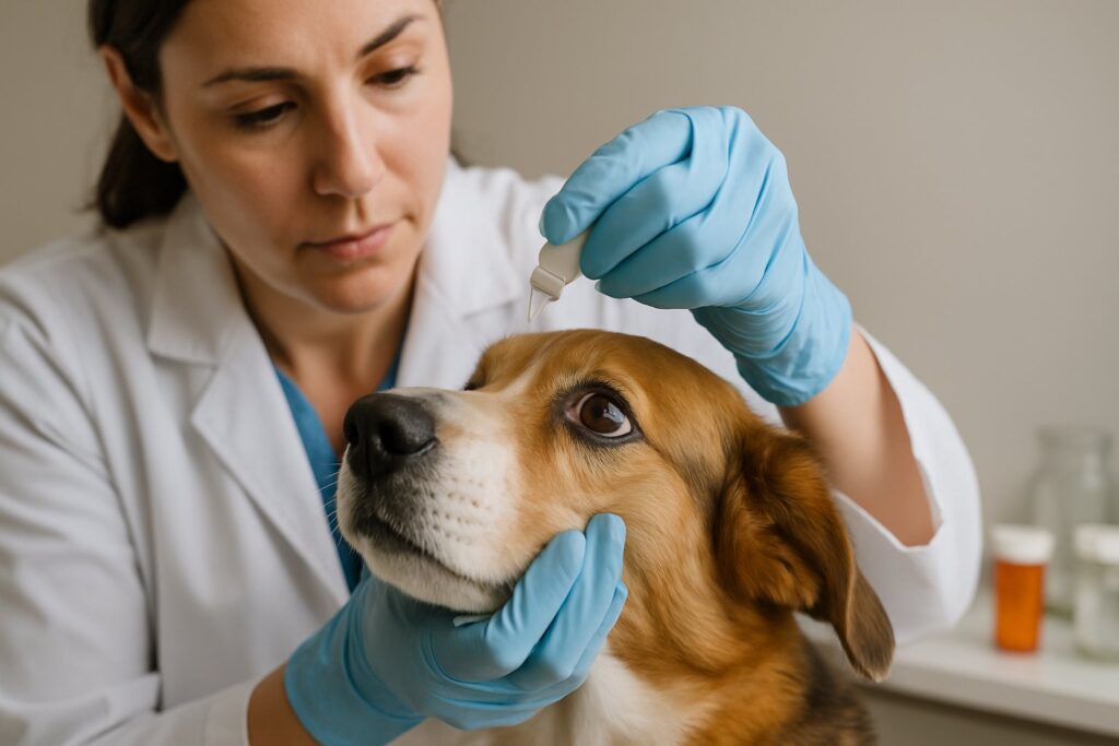 Por que a uveíte em cães exige colírios personalizados e como a manipulação faz a diferença