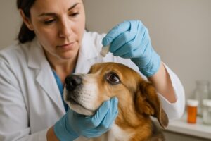 Por que a uveíte em cães exige colírios personalizados e como a manipulação faz a diferença