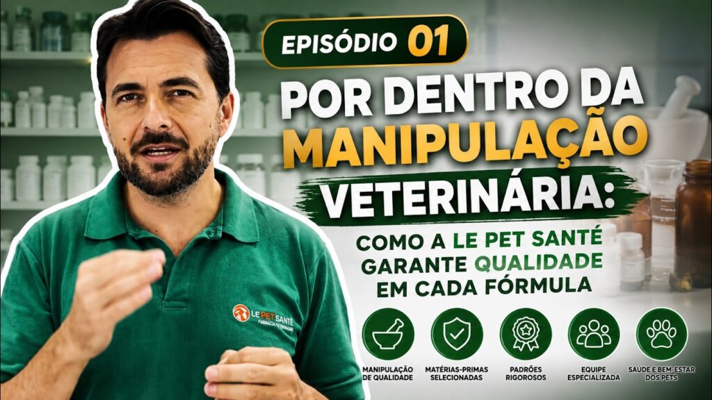 Processo de manipulação veterinária na farmácia Le Pet Santé